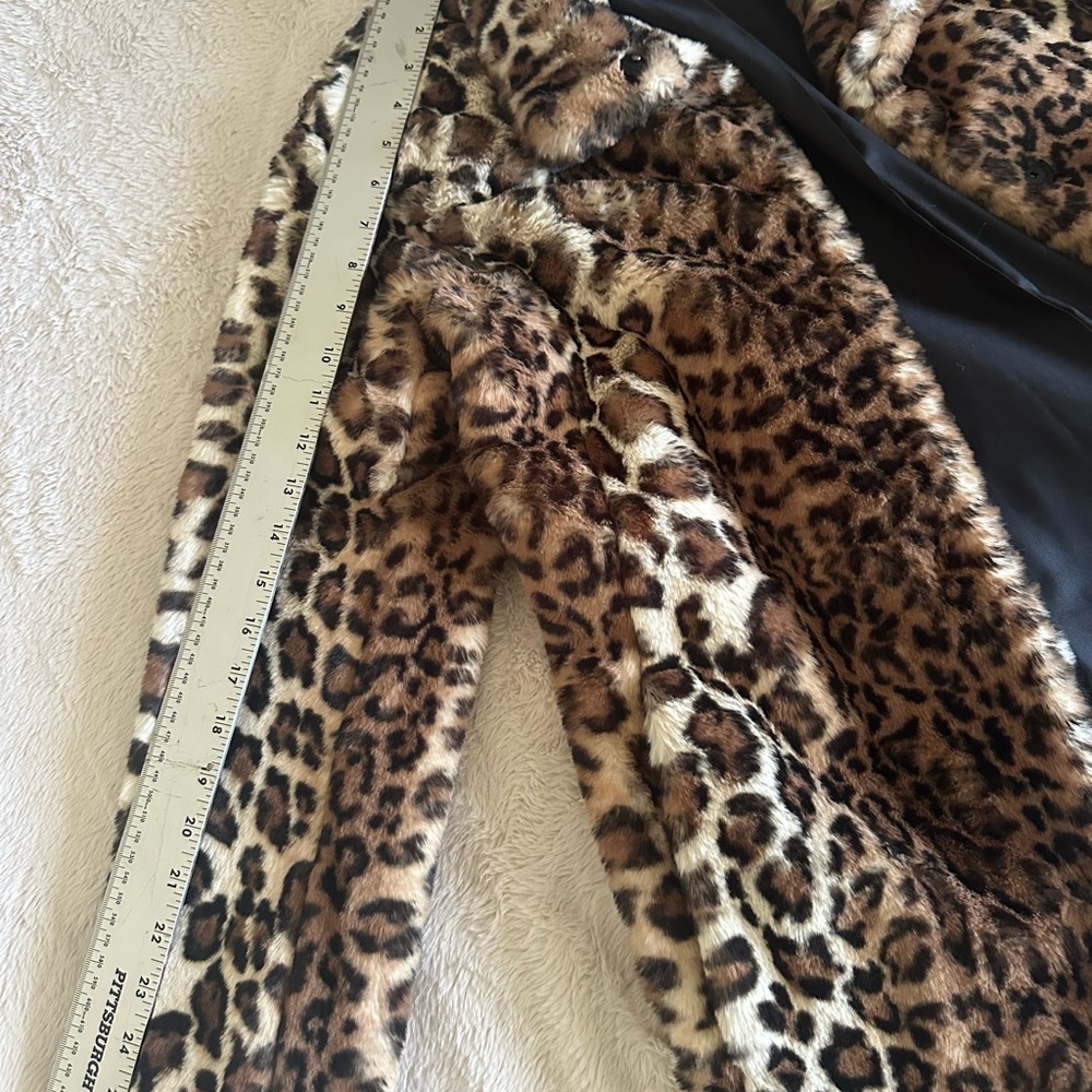 LOFT Brown Leopard Teddy Jacket - image 5